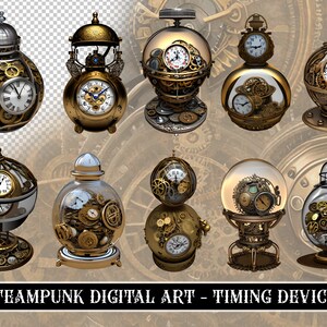 Steampunk PNG- Papel digital - Imágenes PNG únicas y de alta calidad