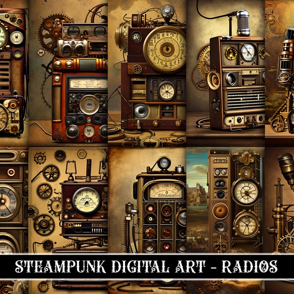 Steampunk Radio Clipart - Hoge kwaliteit en unieke PNG-afbeeldingen