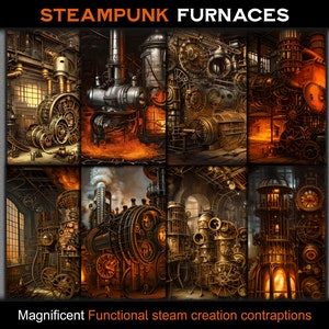 Hornos Steampunk - Papel Digital - Imágenes PNG únicas y de alta calidad