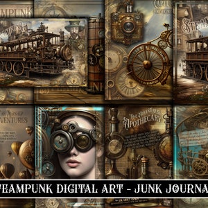 Imágenes digitales de Junk Journal - Conjunto de 8 efímeras imprimibles de temática victoriana únicas