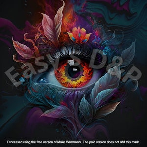 All-seeing eye digital image