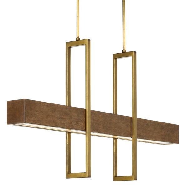Wooden pendant linear Natural wood chandelier Modern linear suspension light Modern art wooden chandelier