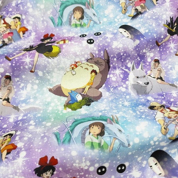 Japanese Anime Fabric 100% Cotton Fabric Cartoon Fabric Quilting Fabric By The Half Yard