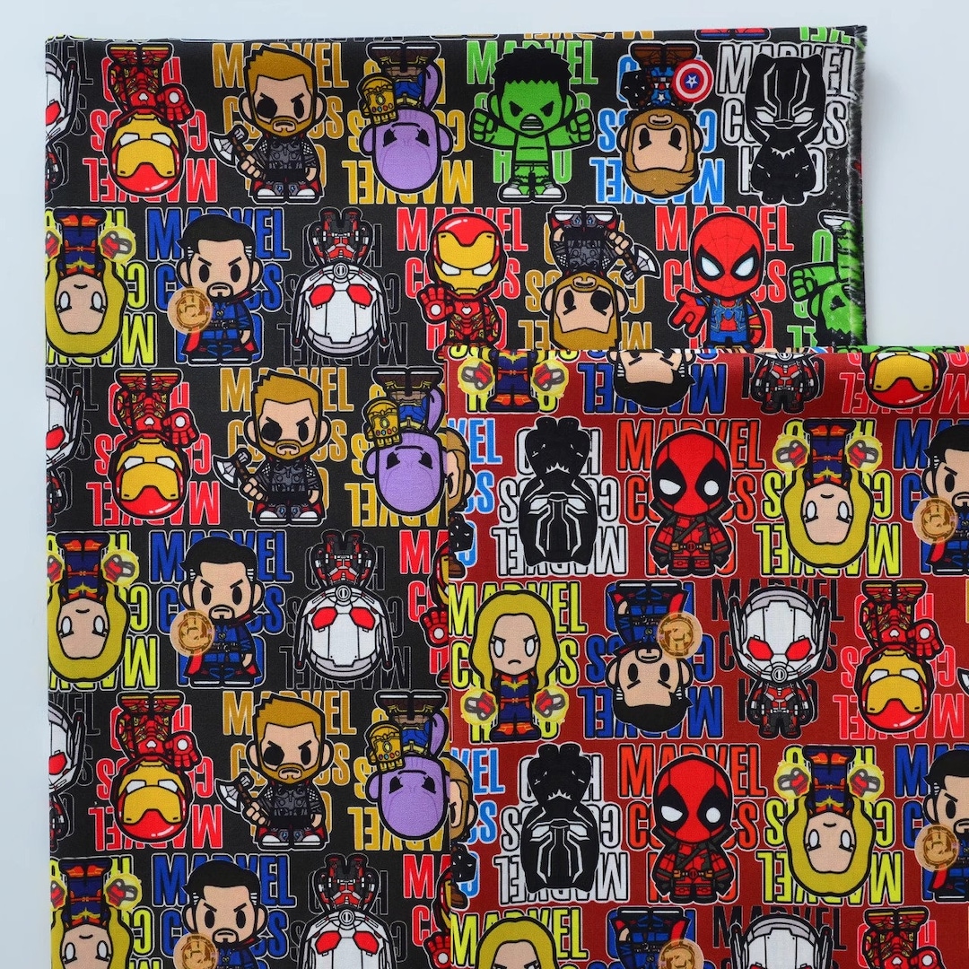 Marvel Fabric Superheroes Fabric 100% Cotton Fabric Cartoon Fabric ...