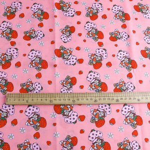Strawberry Shortcake Fabric Polyester Cotton Fabric Cartoon Fabric Quilting Fabric By The Half Yard