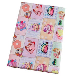 Kirby Fabric Polyester Cotton Fabric Cartoon Fabric Quilting Fabric By The Half Yard