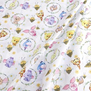 Winnie the Pooh Fabric Polyester Cotton Fabric Cartoon Fabric Quilting Fabric By The Half Yard