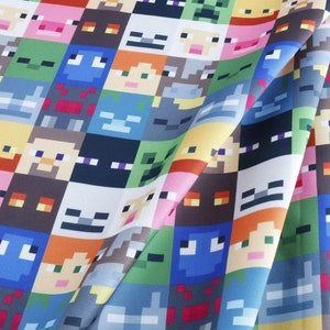 Minecraft Fabric Polyester Cotton Fabric Cartoon Fabric Quilting Fabric By The Half Yard