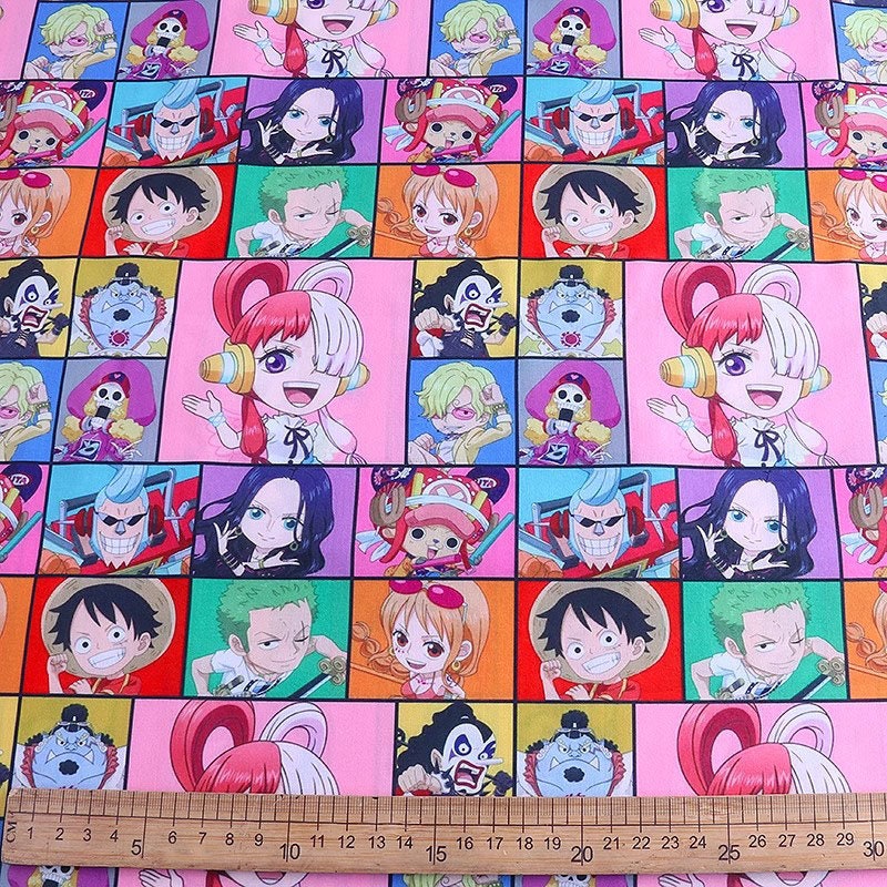 Japanese Anime Fabric Polyester Cotton Fabric Cartoon Fabric Etsy