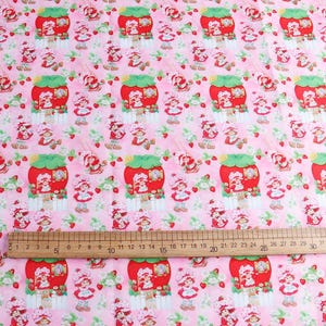 Strawberry Shortcake Fabric Polyester Cotton Fabric Cartoon Fabric Quilting Fabric By The Half Yard