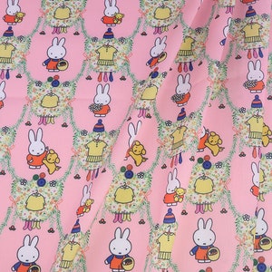 Nijntje stof Polyester katoen stof Cartoon stof Quiltstof per halve meter