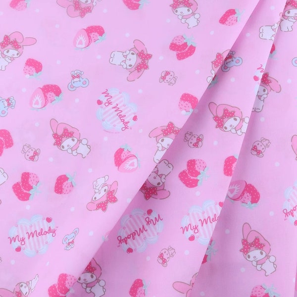 My Melody Fabric Polyester Cotton Fabric Cartoon Fabric Quilting Fabric By The Half Yard