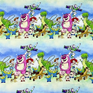 Disney Toy Story Fabric 100%Cotton Fabric Cartoon Fabric By The Half Yard