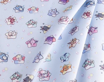 Pikachu Poket Monster Fabric Polyester Cotton Fabric Cartoon Fabric Quilting Fabric By The Half Yard