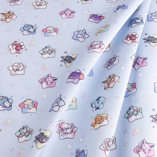 Pikachu Poket Monster Fabric Polyester Cotton Fabric Cartoon Fabric Quilting Fabric By The Half Yard