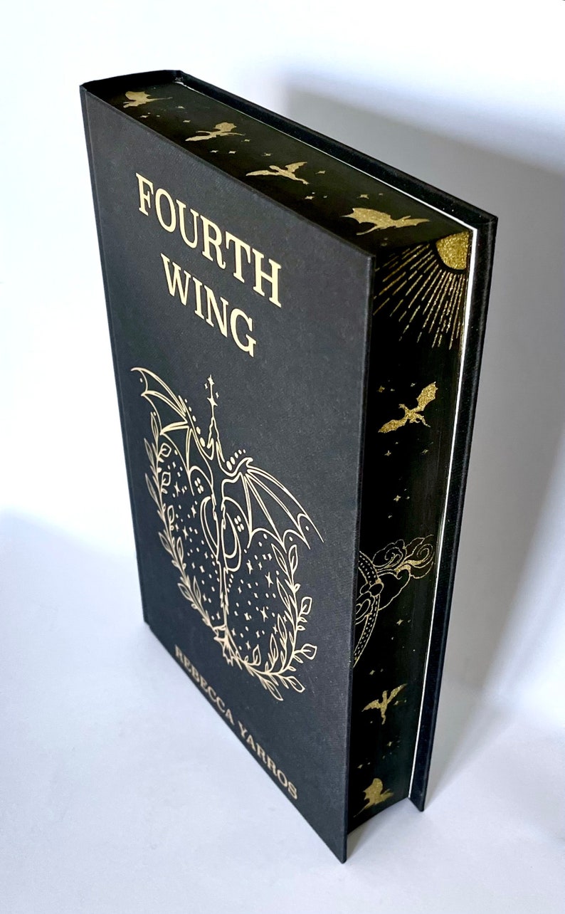 Fourth Wing by Rebecca Yarros Custom Hardback Book, Sprayed Edges and Foiled Cover. Etsy Australia