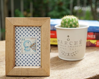 Sello de Doraemon enmarcado, marco de madera, regalo de aniversario