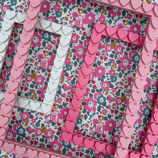 Heart Frame, picture frame, girls bedroom, love, pink decor, birthday gift, cottage core, baby