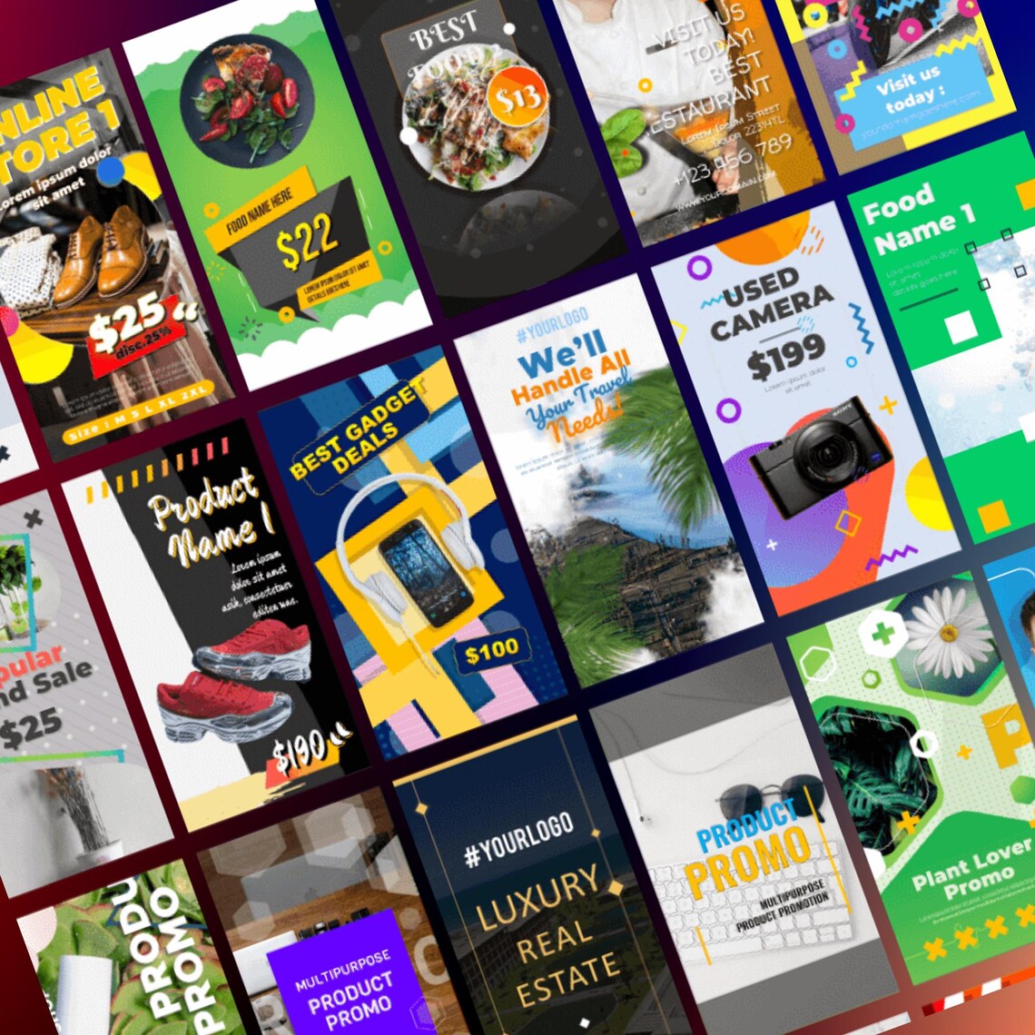 Canva Vertical Video Templates Etsy