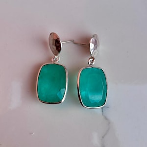 Paraiba Tourmaline Earring Minimalist Earring Women Jewelry Tourmaline Earring Anniversary Gifts Neon Blue Earring Pear Shape Earring
