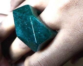 Handmade Green Aventurine Gemstone Band Ring