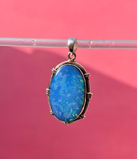 Genuine Australia Opal Necklace Authentic Australian Triplet