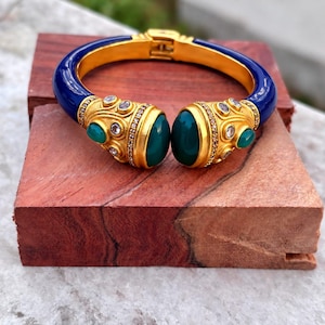 Anillo de plata de ley 925 con colgante de ónix verde y rubí para mujer, regalo para ella.