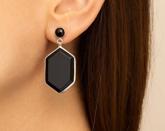 Handmade Black Onyx Sterling Silver Earrings