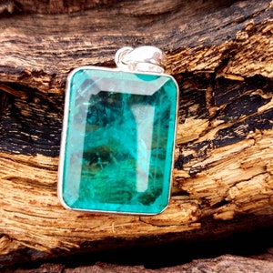 Paraiba Tourmaline Silver Pendant | 925K Sterling Silver | Handmade Jewelry Gift Women Gift, Birthstone Jewelry, Gift For Her