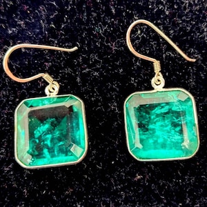 Dangle Drop Earrings  Paraiba Tourmaline Earring, 925 Sterling silver, Handmade Earring, Paraiba Earring, Engagement Gift, Gift Her