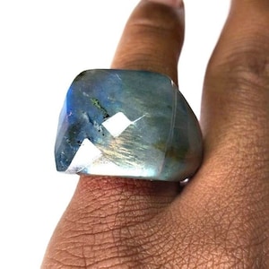Labradorite Ring, Gemstone Ring, Chunky Rings, Statement Rings, Handmade Personalized Jewelry, Gifts For Her, Dainty rings , Engagement Gift