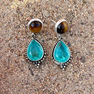 Paraiba Tourmaline Stud Earring, Birthday Gifts, Earring For Women, Rose Gold Earring, Bridal Jewelry, Solitaire Earring, Anniversary Gifts