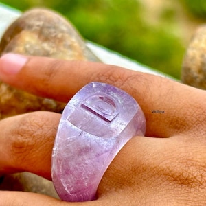 Anel Inicial, Joias Iniciais, Presente Inicial Personalizado, Anel D, Presente de Letra, Anel de Ametista, Joias de Letra Personalizadas, Anel de Sinete Masculino