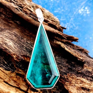 Brazillian Paraiba Tourmaline Pendant, Paraiba Tourmaline Pendant, Big Natural Paraiba Pendant, Sterling Silver, Wedding Gift, Gift For Her