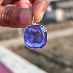 Tansanit Anhänger, Sterling Silber Anhänger, Tansanit Anhänger, Tansanit Birthstone Anhänger, Tansanit Schmuck, Geschenk für sie,