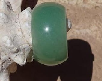 Hand Carved Green Jade Ring: Natural Statement Jewelry