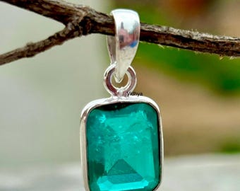 Paraiba Turmalin Anhänger: Sterling Silber Edelstein Schmuck