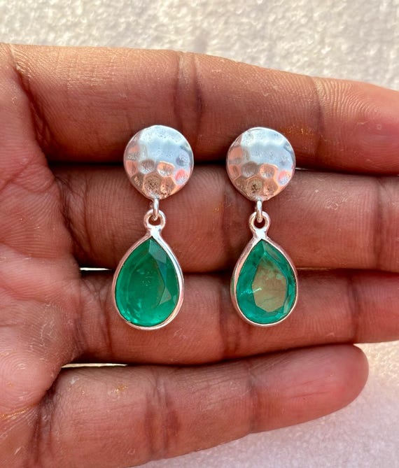 FJ Orecchini Pendenti In Argento 925 Con Zirconi Ovali – Gioielli Portafortuna A Goccia, Regalo Per Donna Con Confezione - 3