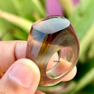 Natural Smokey Topaz Smooth Polished Single Gemstone Made Ring/Smokey Rings Rings/Wedding Rings.