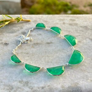 Emerald Crystal Necklace, May Birthstone Necklace, Gemstone Necklace, Green Gemstone Necklace, Green Emerald Necklace, Handmade Jewelry