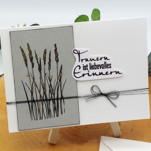 Trauerkarte, Trostgeschenk für Angehörige, Kondolenzkarte ohne Kreuz, Karte Beileid bekunden