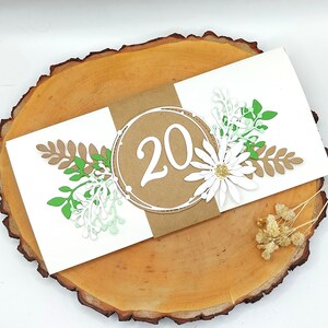 Karte zum 20. Geburtstag, personalisierbare Geburtstagskarte, individuelle Gutscheinkarte, besondere Glückwunschkarte