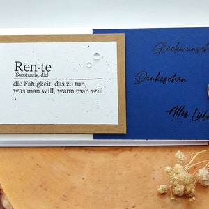 Karte Rente, Grußkarte Ruhestand