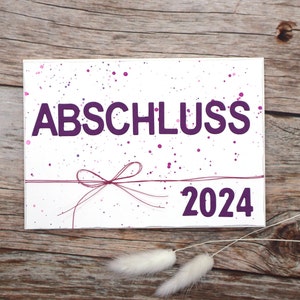 Karte zum Abschluss, Geldgeschenk zum Schulabschluss, Karte zur bestandenen Prüfung, Glückwunschkarte zum Abitur