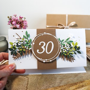 Geschenk zum 30. Geburtstag, personalisierbare Geburtstagskarte, individuelle Gutscheinkarte, besondere Glückwunschkarte für Sie und Ihn