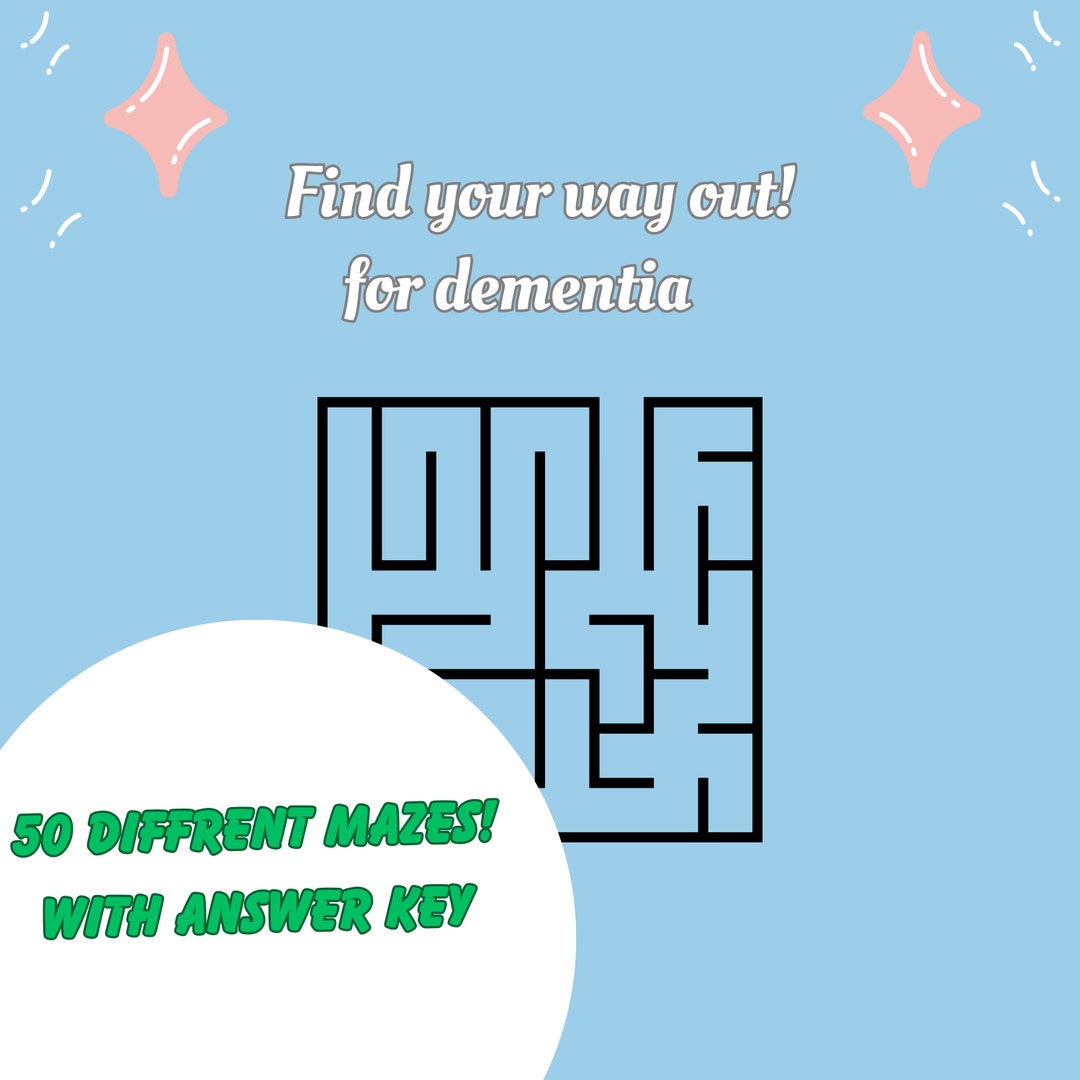 Maze Puzzles for Dementia Patients Improve Cognitive Function Etsy