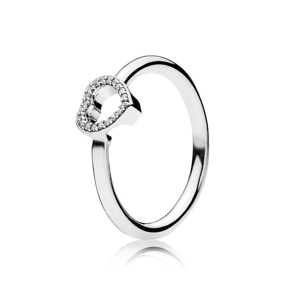 Pandora puzzle heart frame deals ring