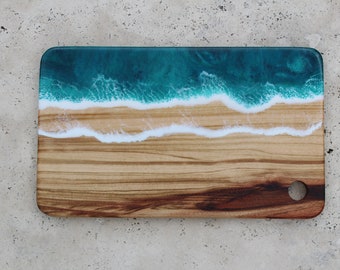 Ocean Art Resin Cheese Boards - Emerald Green