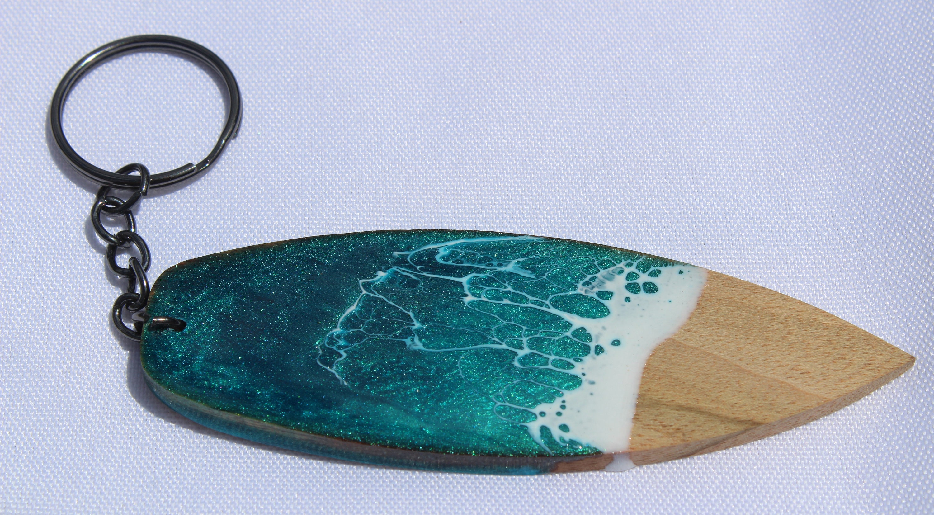 Resin Ocean Art Surfboard Keyring Etsy Australia