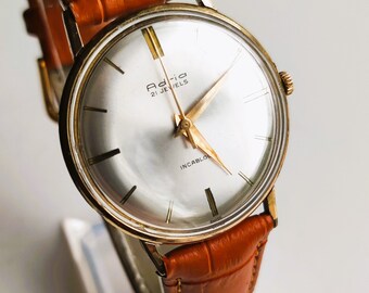 ADRIA Vintage heren/unisex horloge uit 1960 - opgeknapt - handmatig opwinden